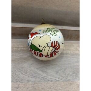 Vintage Ziggy 1982 Satin Ball Bulb Merry Everything Tree Ornament Tom Wilson